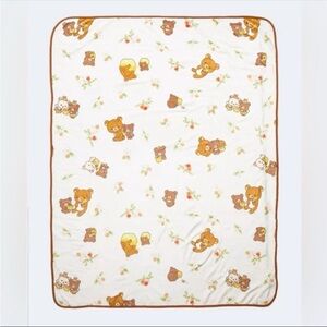 RILAKKUMA FLORAL THROW FLEECE BLANKET